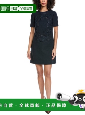 自营Oscar de la Renta Floral Detail Tweed Silk-Lined Wool-Bl