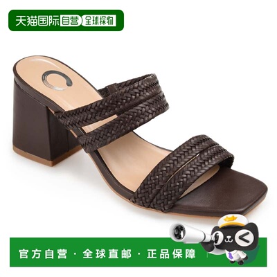 自营 Journee Collection 女式宽宽 Natia 高跟鞋 - 棕色 美国奥