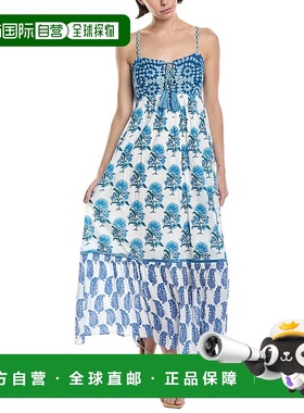 自营 Ro's Garden新几内亚Maxi连衣裙-蓝色 美国奥莱直发长裙