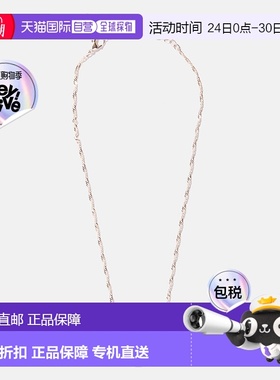 自营guess玫瑰金色互锁心形项链 银白色 美国奥莱直发