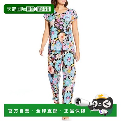 自营Johnny Was Women's Bobbie Crop PJ Set, Caetana All-Over