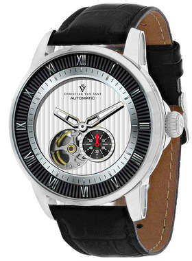 自营Christian Van Sant Men's Viscay White Round 42mm - white