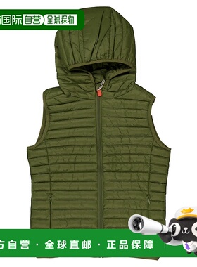 自营 Save The Duck Kids Giga Cupid Hooded Puffer Vest - gree