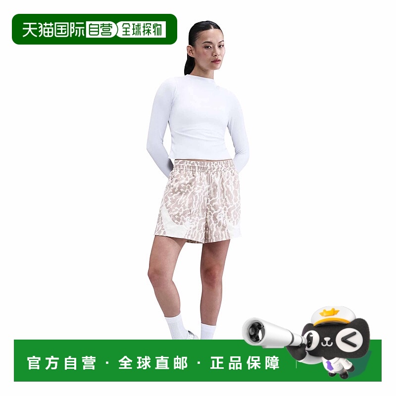 自营nikeWomens W Nsw Trend Wvn Hbr Aop Short_College Grey/Sa