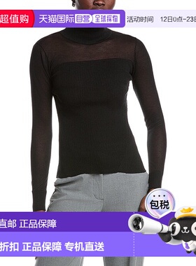 自营Kenneth Cole Semi-Sheer Top - Black 上衣美国奥莱直发