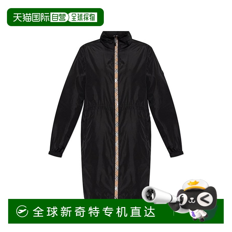 1h可退 香港直邮潮奢 Burberry 巴宝莉 女士 复古格纹裁剪大衣 81