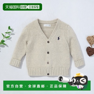 美国直邮【】Polo Ralph Lauren 男婴纯棉V领针织开衫 童装毛衣