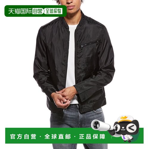 自营John Varvatos Ryan Racer Jacket - black 美国奥莱直发
