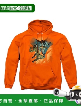 自营 gildan蝙蝠侠大战猫人成人套头连帽衫/连帽运动衫 - 橙色 美