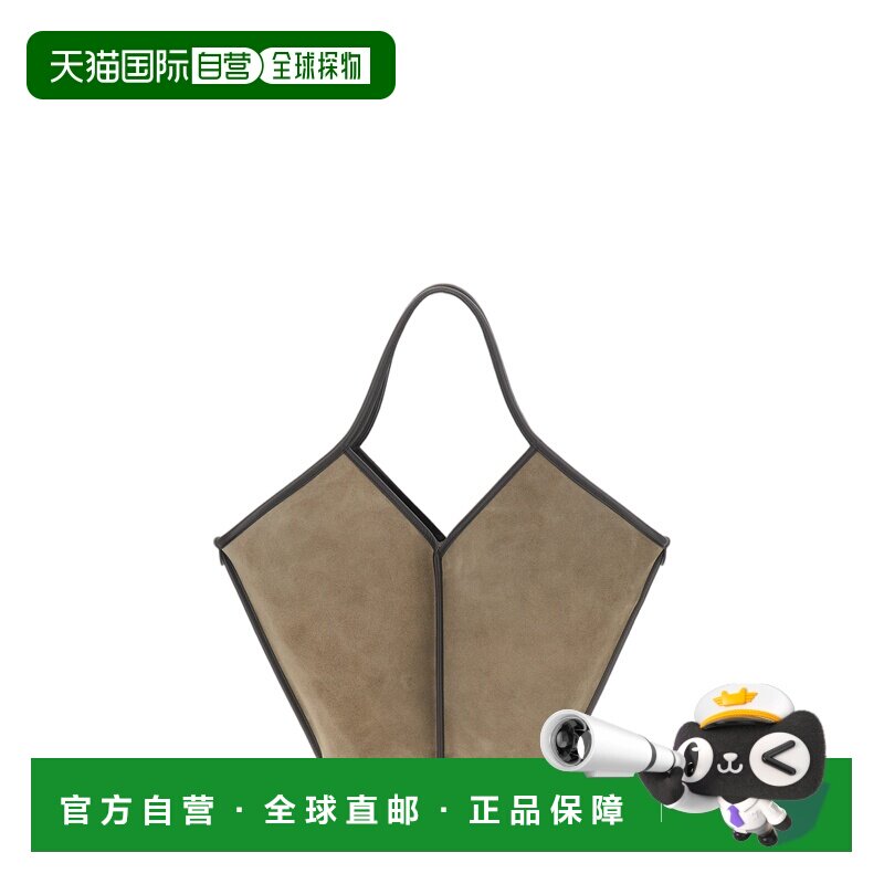 自营hereu灰色Calella麂皮绒面革托特包-灰色 美国奥莱直发斜挎包