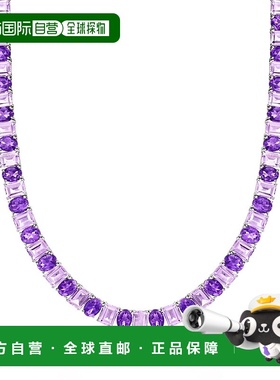 自营 Ross-Simons Amethyst Necklace in Sterling Silver - 18 i