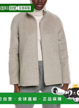 自营Cinzia Rocca Icons羊毛混纺短外套-灰色 美国奥莱直发