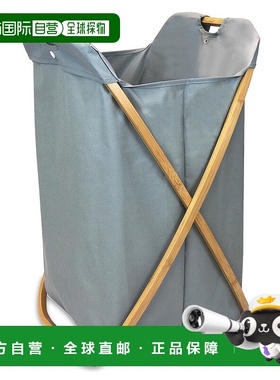 自营 Oceanstar 竹子折叠式 X-Frame 洗衣篮分拣机 美国奥莱直发