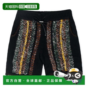 自营amiriBlack Braided Bandana Shorts - black 美国奥莱直发