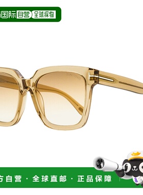 自营 Tom Ford女式Selby太阳镜TF952 45G透明棕色55mm-45G 美国奥