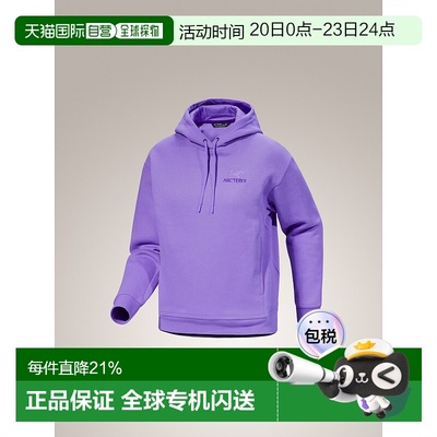 加拿大直邮始祖鸟Emblem Fleece女款户外透气套头连帽卫衣