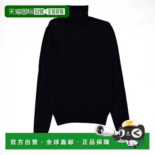自营Saint Laurent Womens Black Turtleneck Wool Pullover - bl