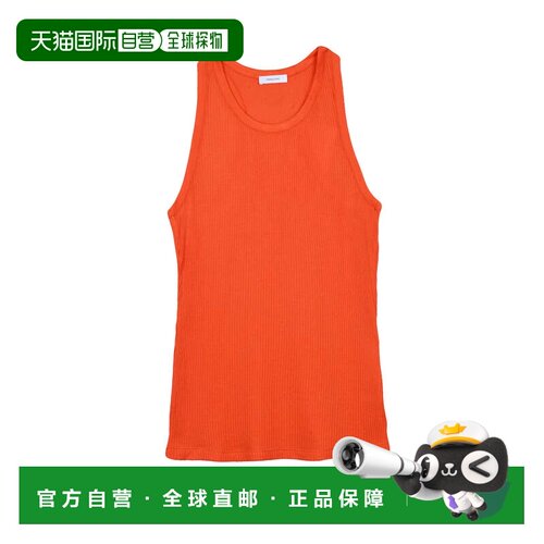 自营ferragamoCupro丝质无袖上衣，设计为Racerback-红色 美国奥