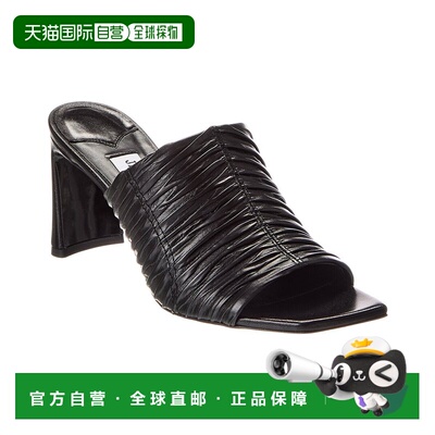 自营Jimmy Choo Lua 75皮革凉鞋-黑色 高跟鞋单鞋美国直发奥莱