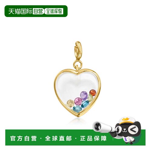 自营Ross-Simons Multi-Gemstone Heart Charm in 18kt Gold Over
