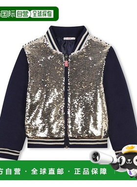 自营 Billieblush Sequin Reversible Zip Jacket - blue 美国奥