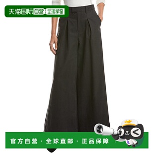 自营WeWoreWhat Pleated Wide Leg Trouser - black 美国奥莱直发