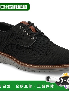 自营 vance co.Vance Whitaker 休闲针织混合翼尖正装鞋 - 黑色