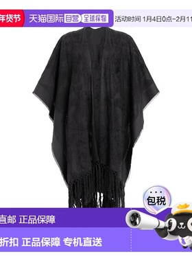自营 all saintsOtto Emb Ruana - 黑色 美国奥莱直发披肩