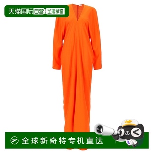 橙色 自营 连衣裙 salvatore 美国奥莱直发 ferragamo和服长袖