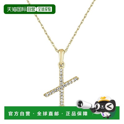 自营sabrina14k 金和钻石初始项链 - 黄色 x 美国奥莱直发吊坠