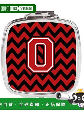 自营 Carolines Treasures CJ1047-OSCM 字母 O 雪佛龙黑色正品