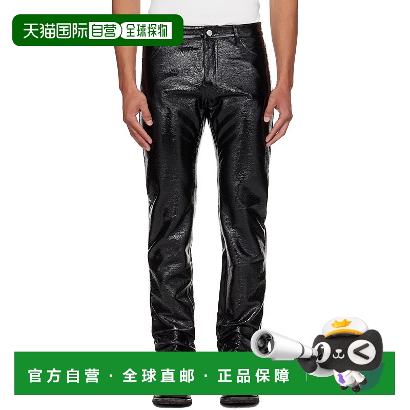 1h可退 香港直邮潮奢 Courreges 男士 黑色 5-Pocket Vinyl Reedi