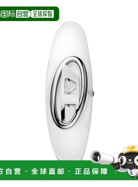 自营Diesel Women's Wonder-D Two-Hand, White Stainless Steel