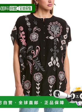 自营 Johnny Was 真丝斗篷 - 黑色 美国奥莱直发