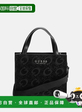 自营guessBreena Logo Mini Tote - coal multi 美国奥莱直发
