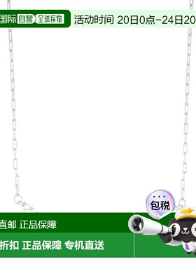自营adorniaSilver Plated Pearl Curved Bar Necklace - white
