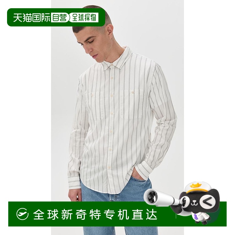 1h可退 【美国直邮】vince 男士 衬衫条纹长袖