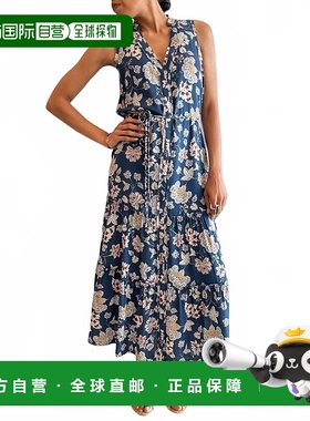 自营go by go silk去阳光灿烂的Daze Midi连衣裙在佩斯利节日-佩