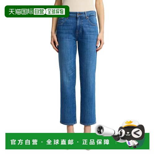 1h可退 【美国直邮】7 for all mankind 女士 牛仔裤直筒裤九分裤