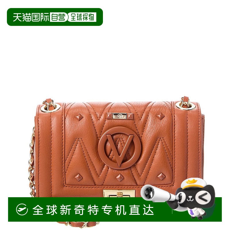 自营Valentino by Mario Valentino Beatriz 钻石皮革单肩包 - 肉