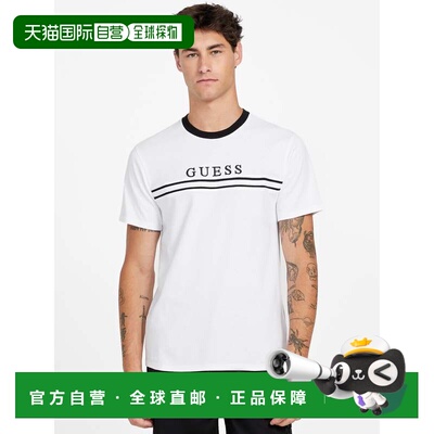 自营 guessEco Ringo Crewneck T恤 - 纯白色 美国奥莱直发