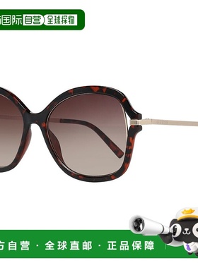 自营Guess Metal & Plastic Women's Sunglasses - brown 美国奥
