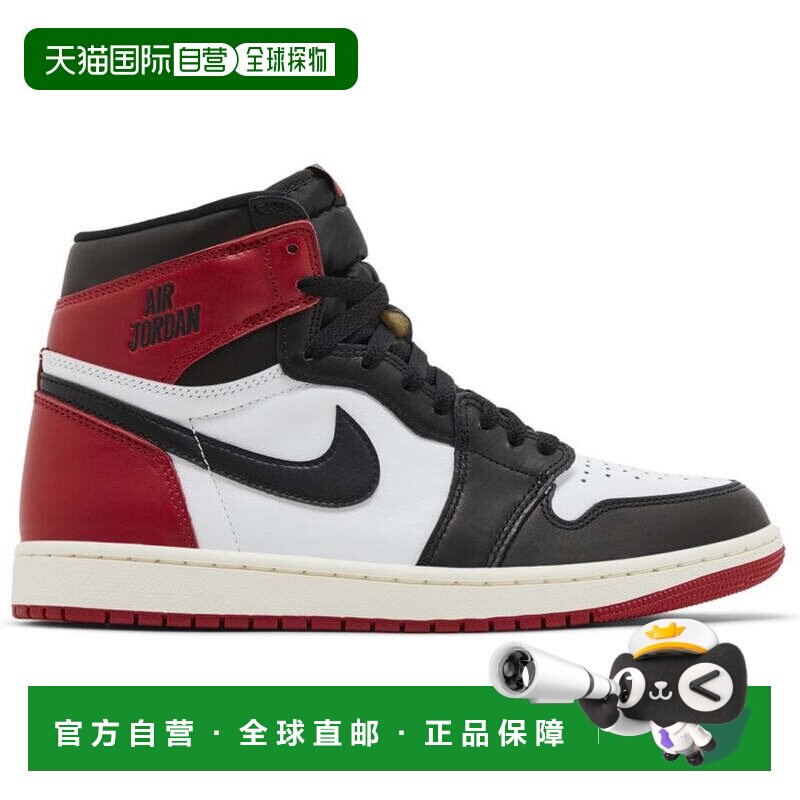 自营Jordan 1复古高OG黑色鞋头重新设计-黑色篮球鞋 美国直发奥莱
