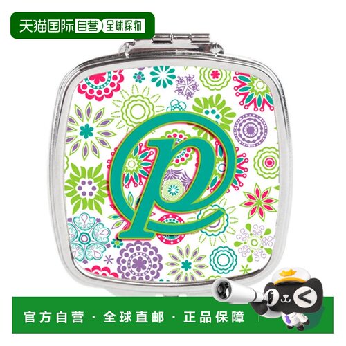 自营Carolines Treasures CJ2011-PSCM 字母 P 花朵粉红色蓝正品