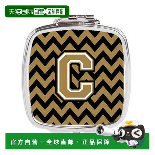 自营Carolines Treasures CJ1050-CSCM 字母 C 雪佛龙黑色和正品