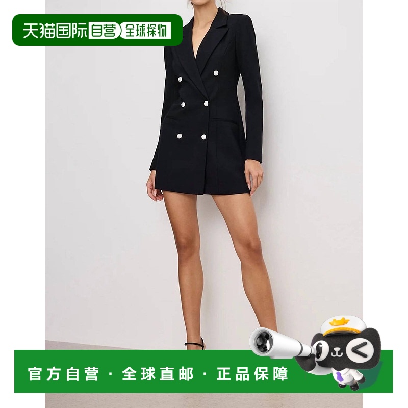 自营 good americanPonte Embellished Blazer Dress In Black001