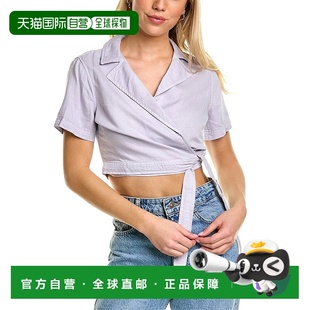 紫色 自营 裹身亚麻混纺衬衫 Dahl 美国奥莱直发 Bella