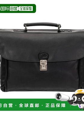 美国直邮Mancini Leather Goods 男士 单肩包商务涤纶旅行包真皮