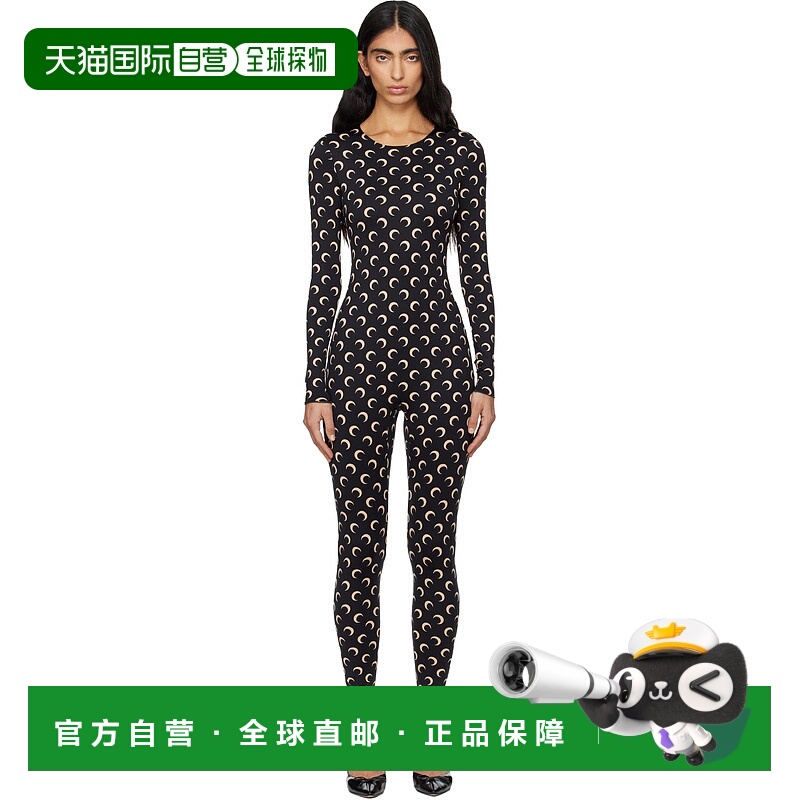 1h可退 香港直邮潮奢 Marine Serre 女士 黑色 Recycled Jersey M