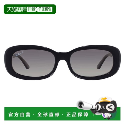 自营ray-banRay Ban渐变灰色偏光椭圆形女士太阳镜RB2221 901/M3